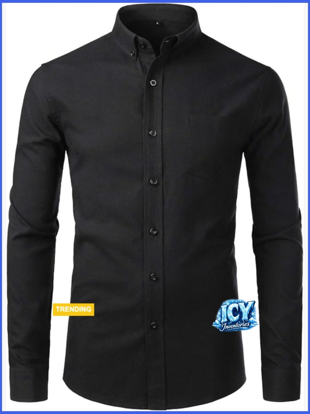 Slim Fit Oxford Cotton Blend Button Down Shirt with Chest Pocket
